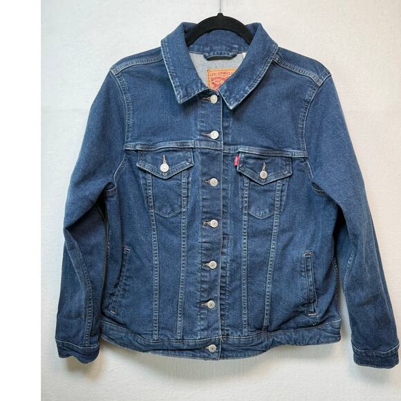Levi's Relaxed Fit Trucker Denim Jacket, Women's Size 1X - Excellent - Picture 1 of 4